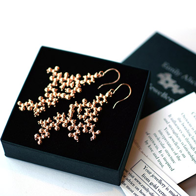 molecule earrings oxytocin