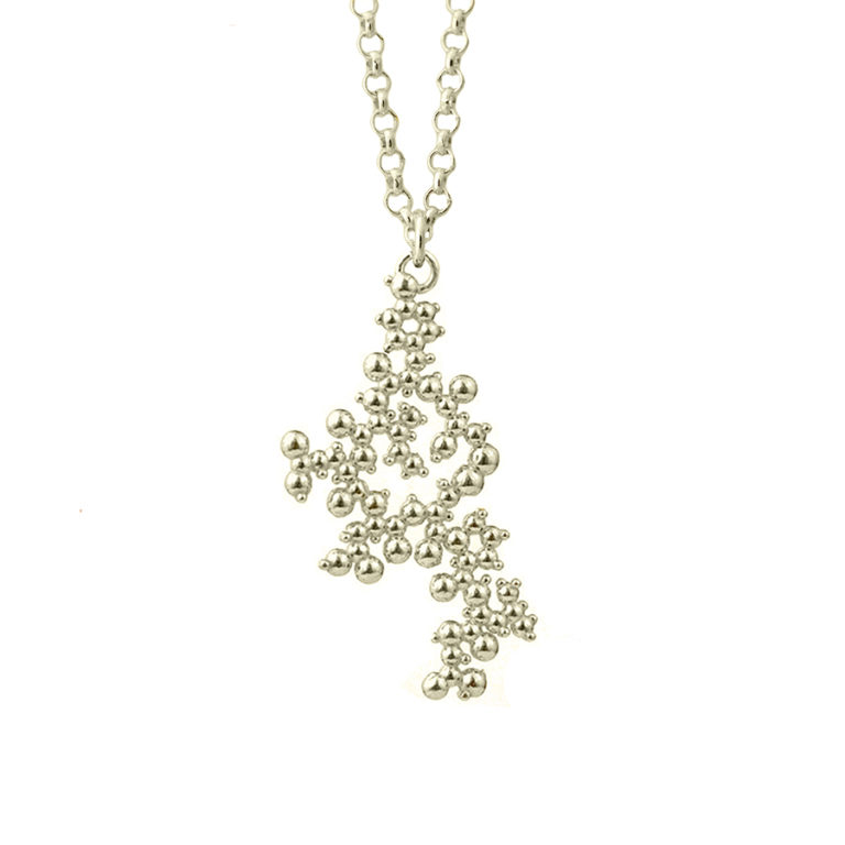 Oxytocin Necklace Sterling Silver Molecule Jewellery