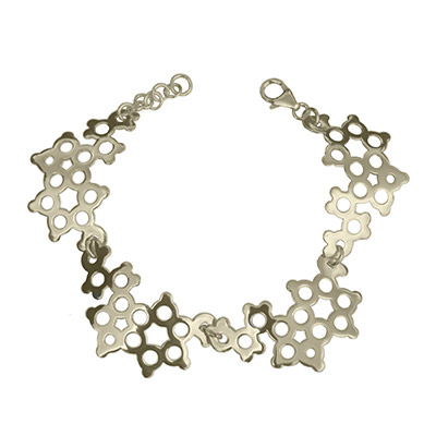 Serotonin bracelet in silver