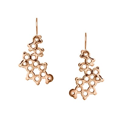 Serotonin Earrings gold and rose gold