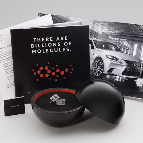 Lexus IS Press kits with Emily Alice Adrenaline Cufflinks