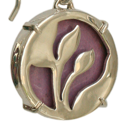 wildflower earrings in purple