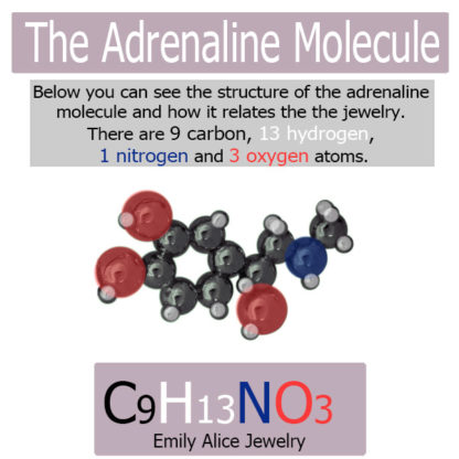 Adrenaline Molecule 3D diagram