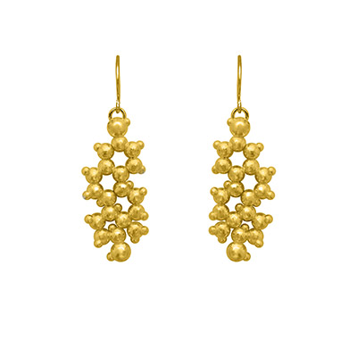 Estrogen earrings in gold