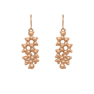 Estrogen earrings in pink gold