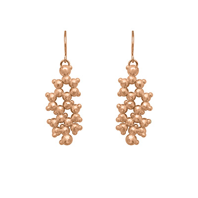 Estrogen earrings in pink gold