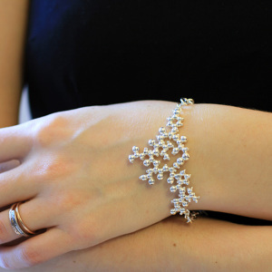 Oxytocin Molecule Jewellery - Silver Bracelet